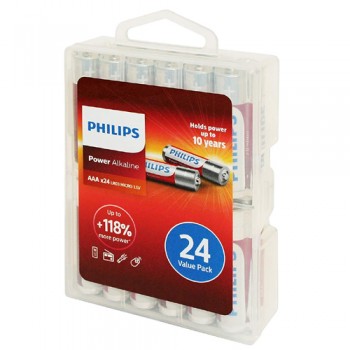 Philips Powerlife Piles Alkaline AAA 24pk