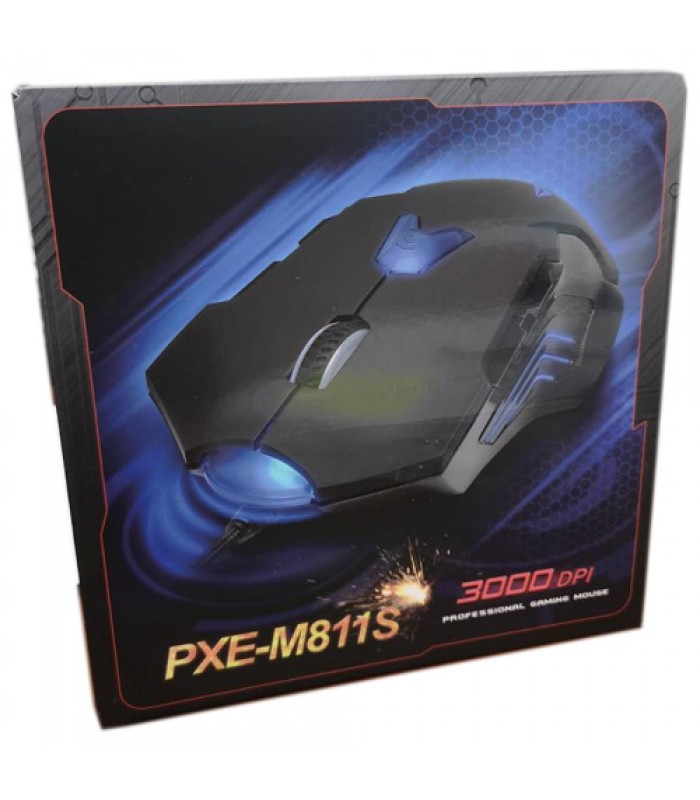 Souris de jeu laser filaire programmable de haute précision Purex 3000 DPI