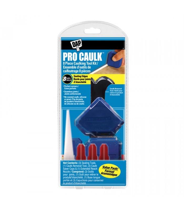 DAP ensemble doutils de calfeutrage PRO Caulk 8 pièces