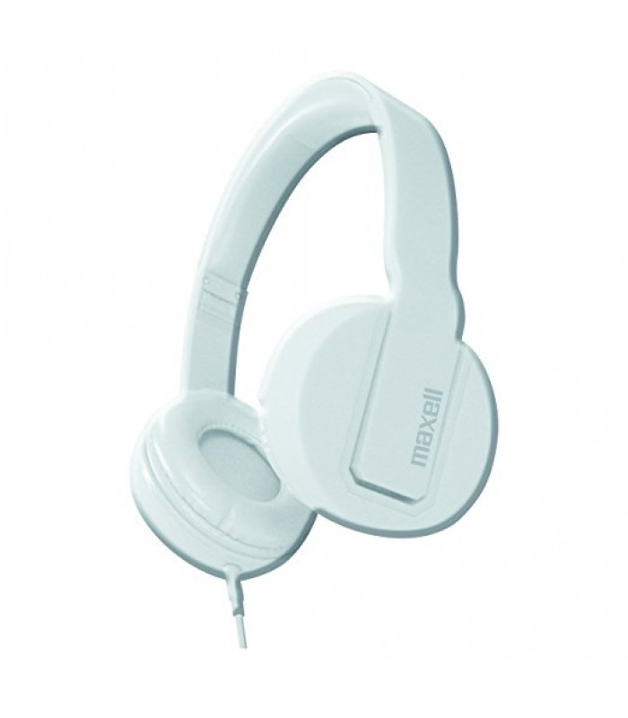 Maxell Solid Headphones with Built-In Microphone - White