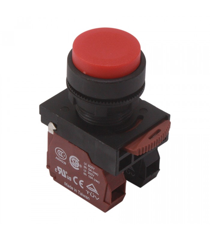 Push Button Switch - Projecting Head - Red