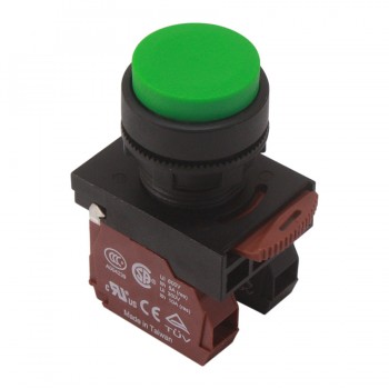 Push Button Switch - Projecting Head - Green