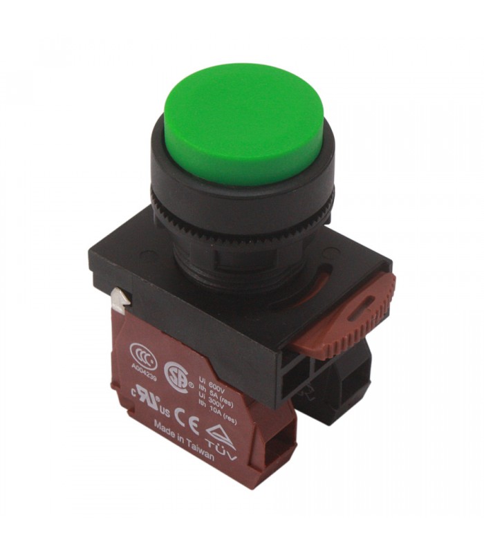 Push Button Switch - Projecting Head - Green