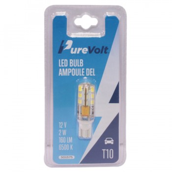 PureVolt Ampoule DEL T10 - 12 V - 2 W - 160 LM - 6500K