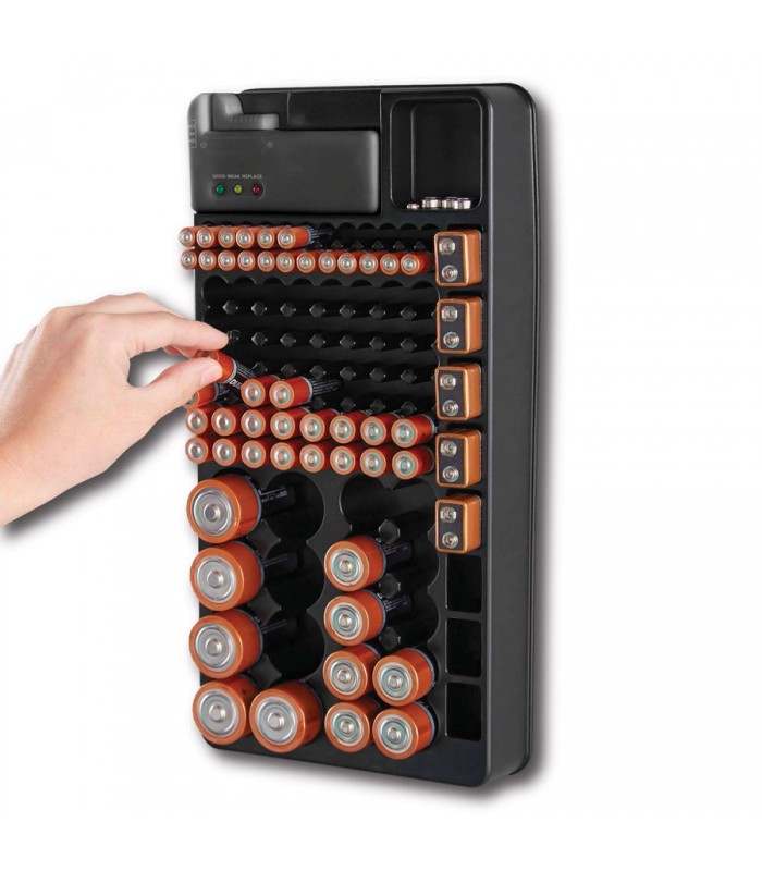 PureVolt Battery organizer with tester