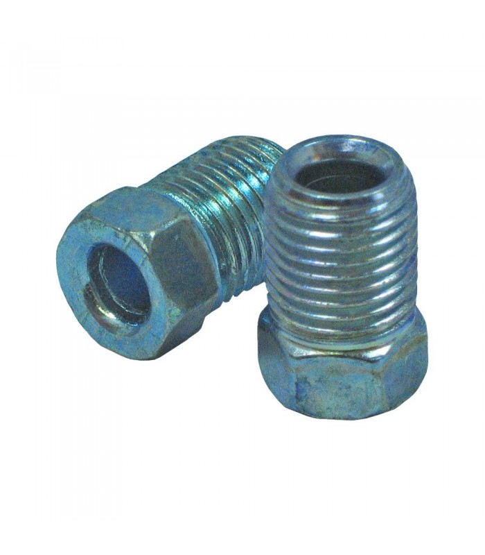 Metric brake line nuts 3/16 TX10mm THX10mm - Pack of 2