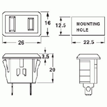 CA réceptacle 15 AMP 125 VAC de Mode Electronics