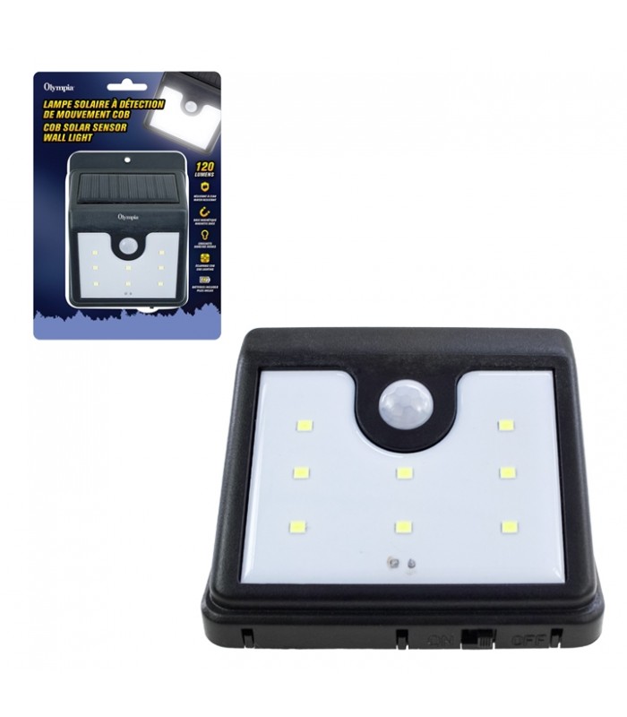 Olympia COB Solar sensor wall light