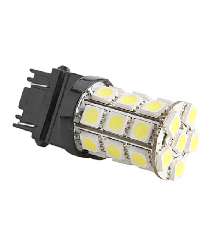 Global Tone 2 Pcs 3156 White 27-SMD LED Turn Brake Light Bulbs