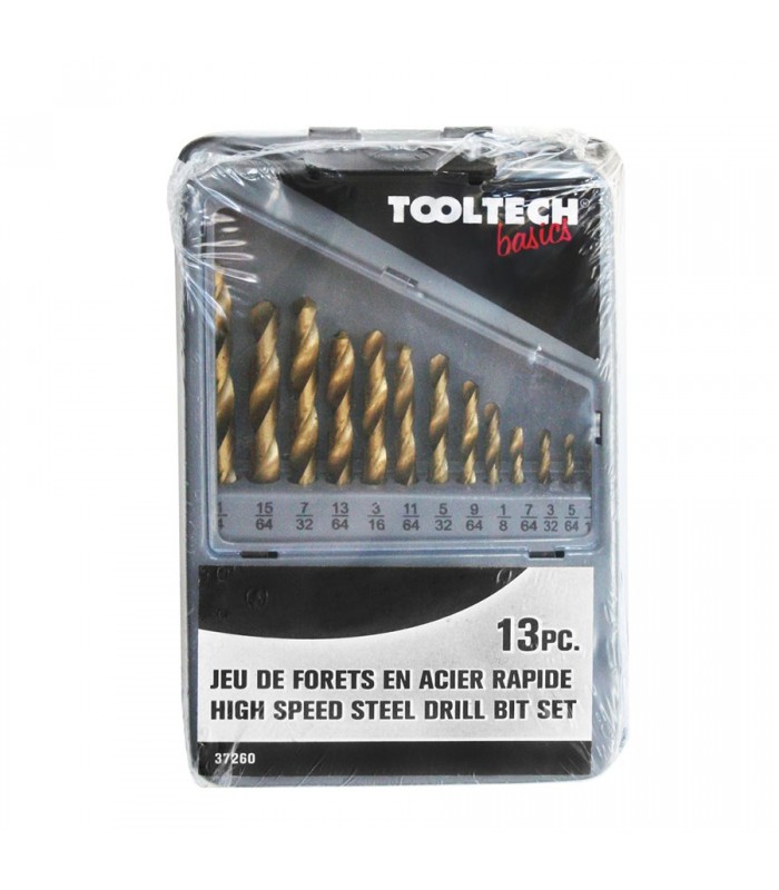 Tooltech Basics 13pc. high speed steel drill bit set