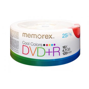 Memorex 25-Pack 16X 4.7GB DVD+R Spindle