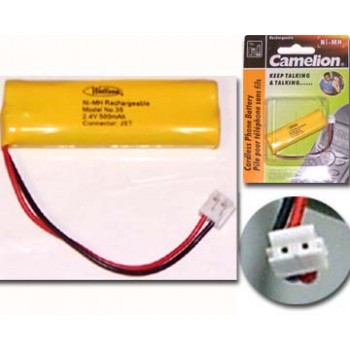 Wellson 2.4V 500MAH RECHARGEABLE CORDLESS PHONE BATTERY JST Plug
