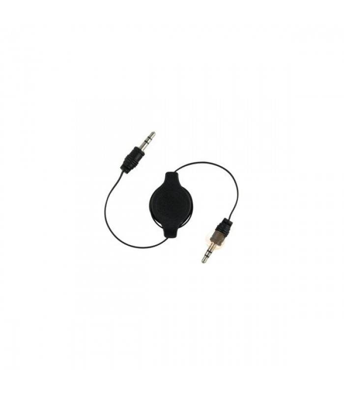 Global Tone 75cm 3.5mm M/M Stereo Audio Cable retractable