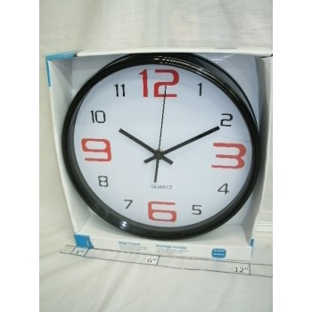 Horlorge murale de 12"