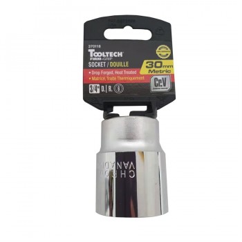 Tooltech Firm-Grip Shallow Socket Metric 30mm x 3/4in Dr 6-Points Cr-V