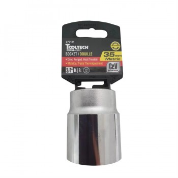 Tooltech Firm-Grip Shallow Socket Metric 35mm x 3/4in Dr 12-Points Cr-V