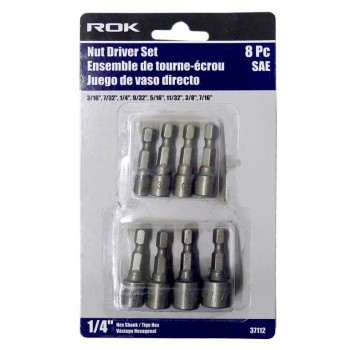 ROK 8 PC SAE Nut Driver Set