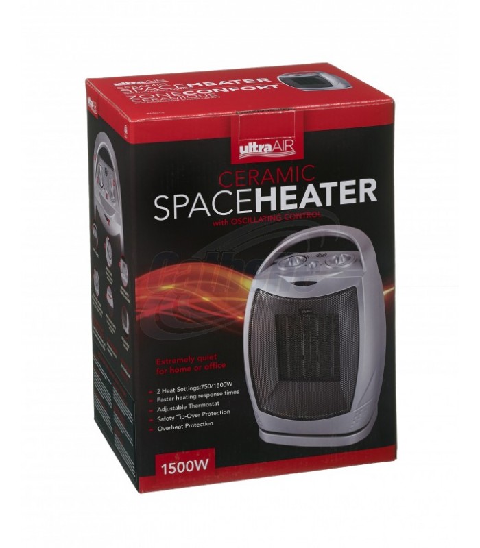 Electrimart 1500W Ceramic Heater with oscillating control