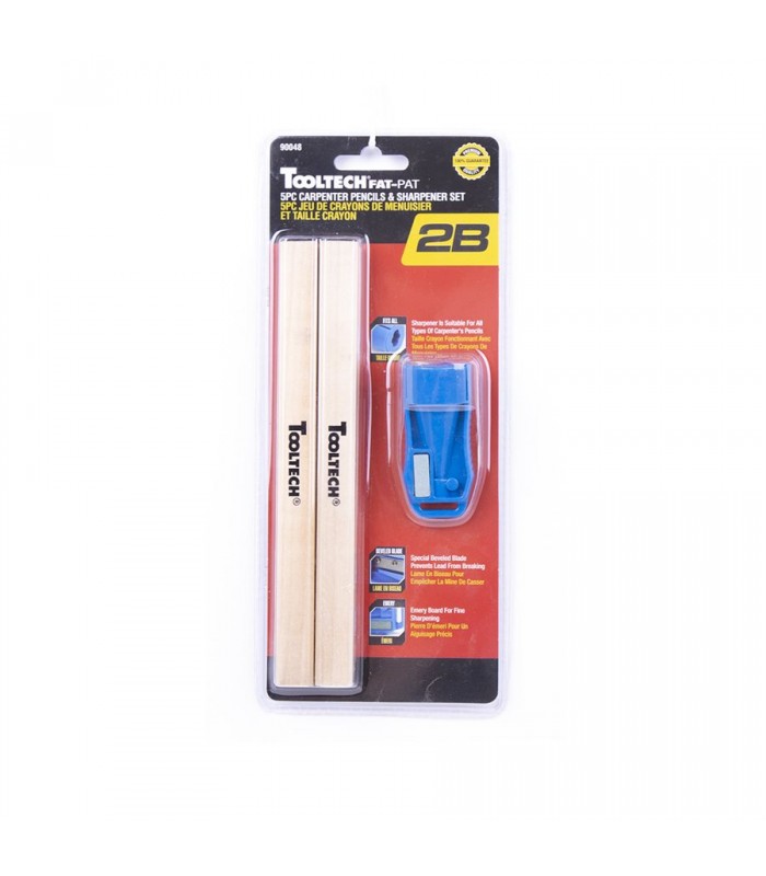 Tooltech 4 Carpenter Pencils & Sharpener