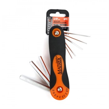 Tooltech Firm-Grip Folding Hex Key Metric - 8 pcs