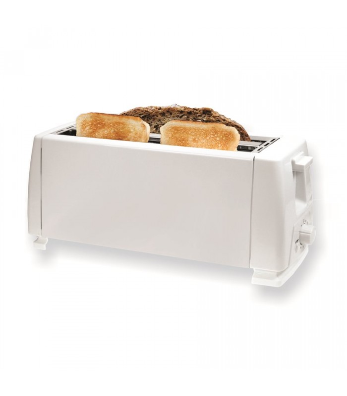 4 Slices long toaster white