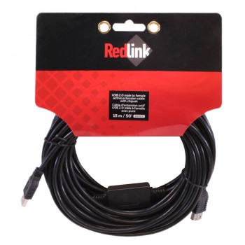 RedLink USB 2.0 Male to Female Active Extension Cable with Chipset - 15m