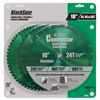 Ensemble de 3 lames de scie de 10 po - BlackSpur vert