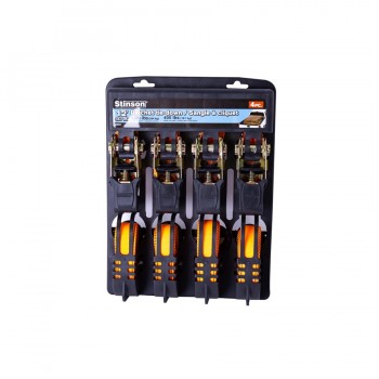 Stinson 12 ft. Ratchet Tie Down Set 1200lbs - Pack of 2