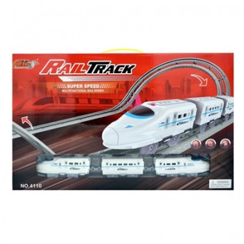 Super speed toy train with tracks