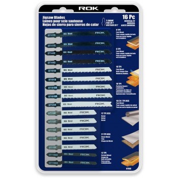 ROK 16 Pc Jigsaw Blade Set T-Shank