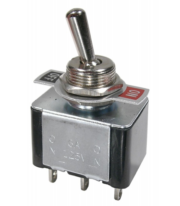 Mode Electronics Toggle Switch 6A/125V DPDT ON-ON