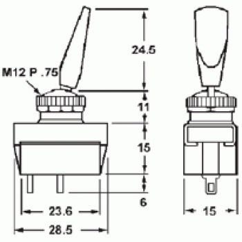 Mode Electronics Toggle Switch 10A/125V SPST ON-OFF