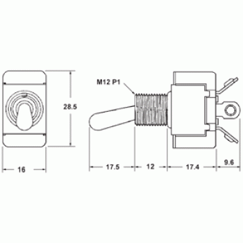 Interrupteur à levier 15A/125V SPST ON-OFF de Mode Electronics