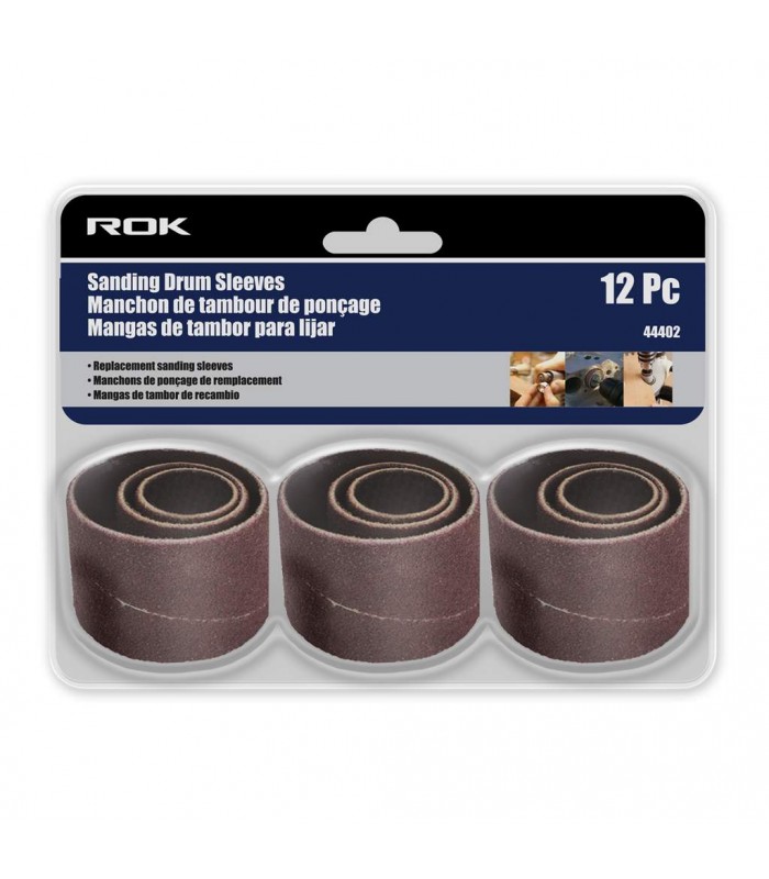 ROK 12 Pc Sanding Drum Sleeve For 44400