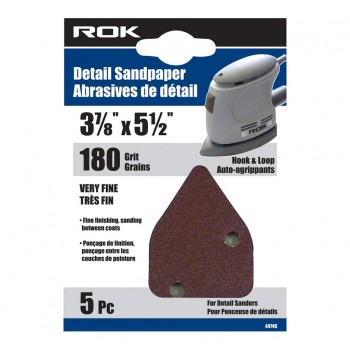 ROK Detail Sandpaper 80 Grit - Pack of 5