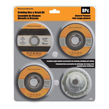 Ensemble de disques abradifs et de brosses PowerSonic 8 pièces