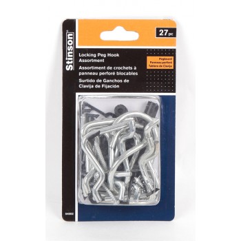 Crochets Assortis 1/4" pour Panneau perforé de Stinson - Paquet de 27