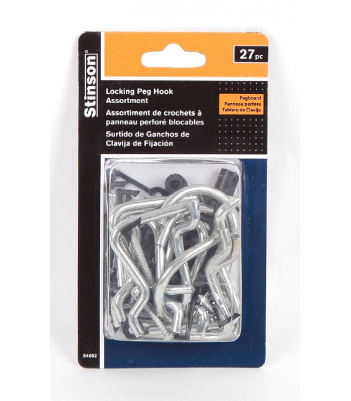 Stinson 27 PC ¼In Assorted Peg Hooks