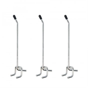 Stinson Pegboard Hook 4 in. Double Prong - Set of 3