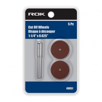 Meule à tronçonner ROK 5 pièces 1-1 / 4x0.625 avec mandrin