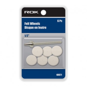 Roue en feutre 6 PC ROK 1/2 po. avec mandrin