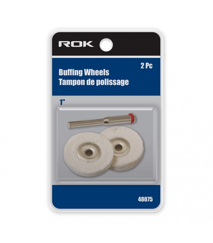 ROK 2 PC Cloth Buffing Wheel 1 With Mandrel