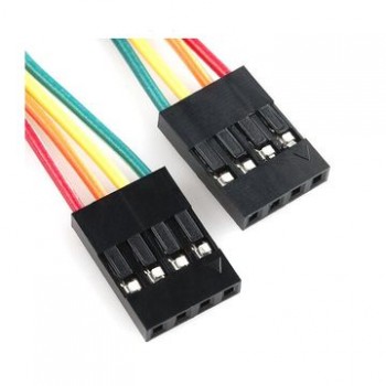Dupont Wire Jumper Cable 2.54mm 80mm 4-Pin Female Connector J2
