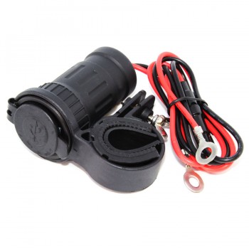 PureVolt Prise avec 2 ports USB- montage sur guidon