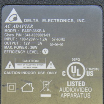 Adaptateur 12 V CC - 3 A - centre positif - 2.5 mm