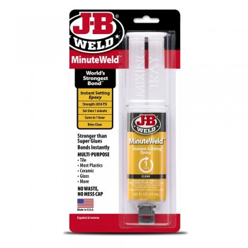 J-B Weld MinuteWeld époxy seringue 25ml 50101F