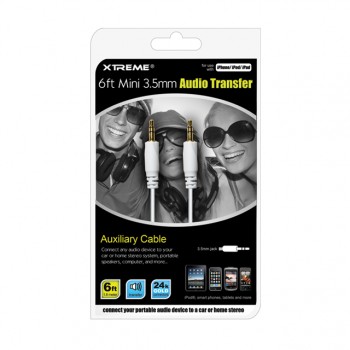 Xtreme mini 3.5mm audio transfer cable 12ft