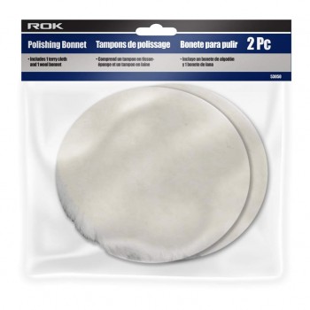 ROK 2 PC Bonnet de polissage 10 "