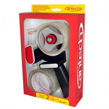 Cantech Packing Tape Dispenser w/2 Rolls