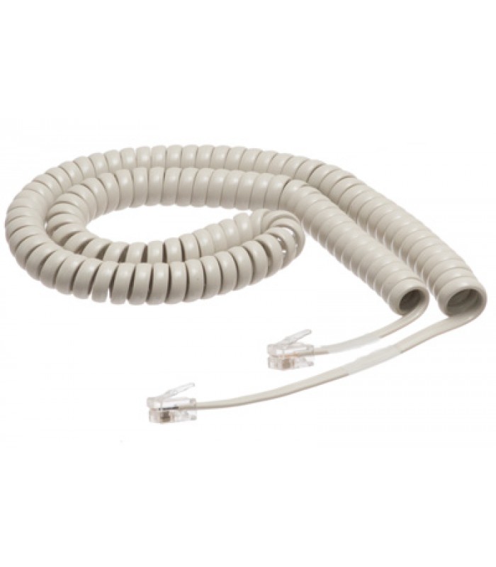 15FT Coiled Cord - White